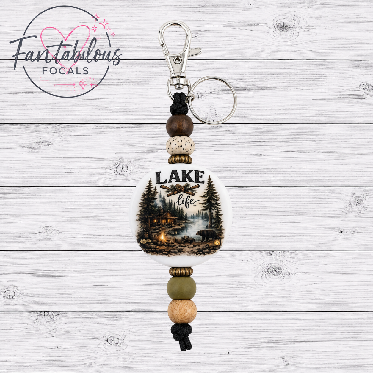 Lake Life Silicone Focal Bead