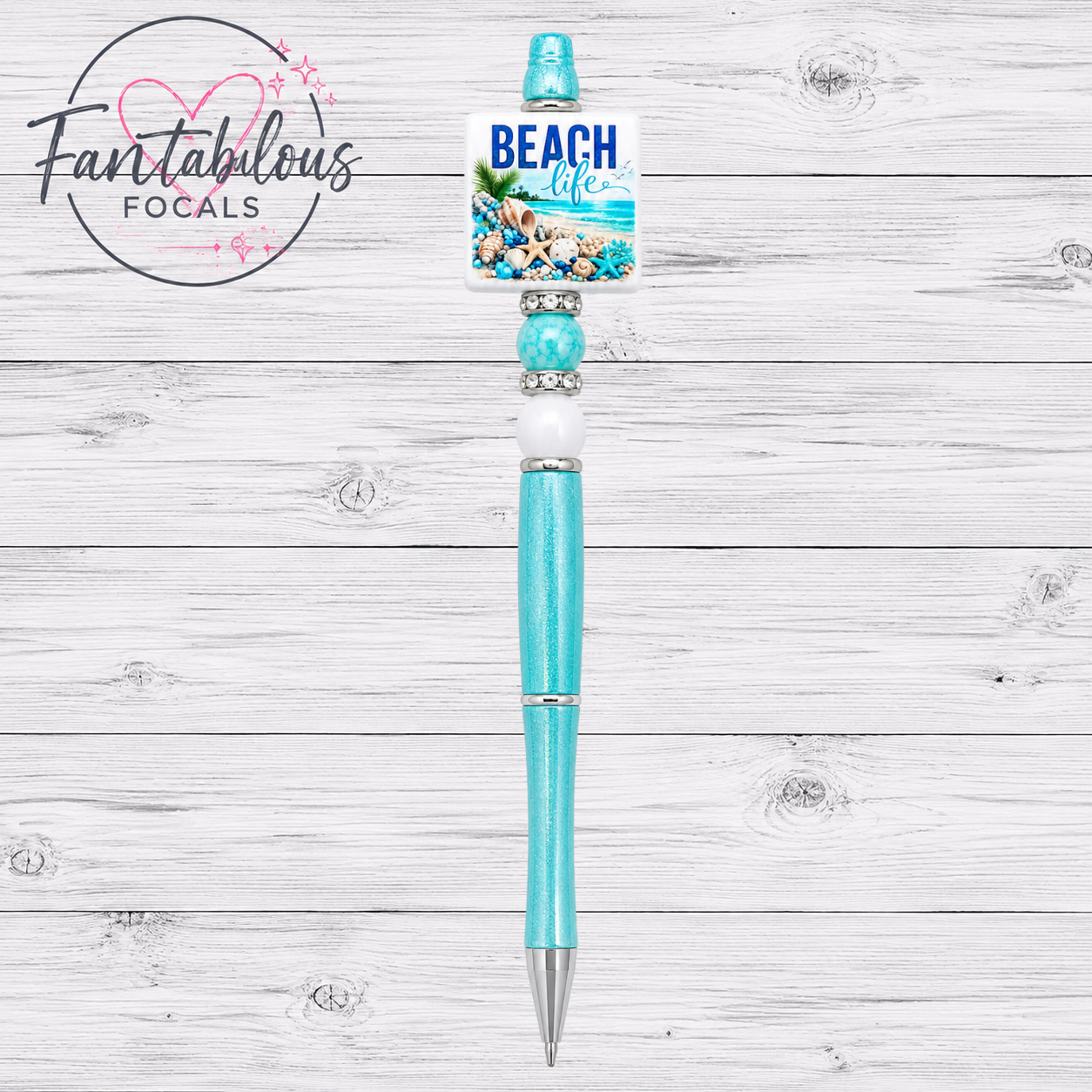 Beach Life Silicone Focal Bead