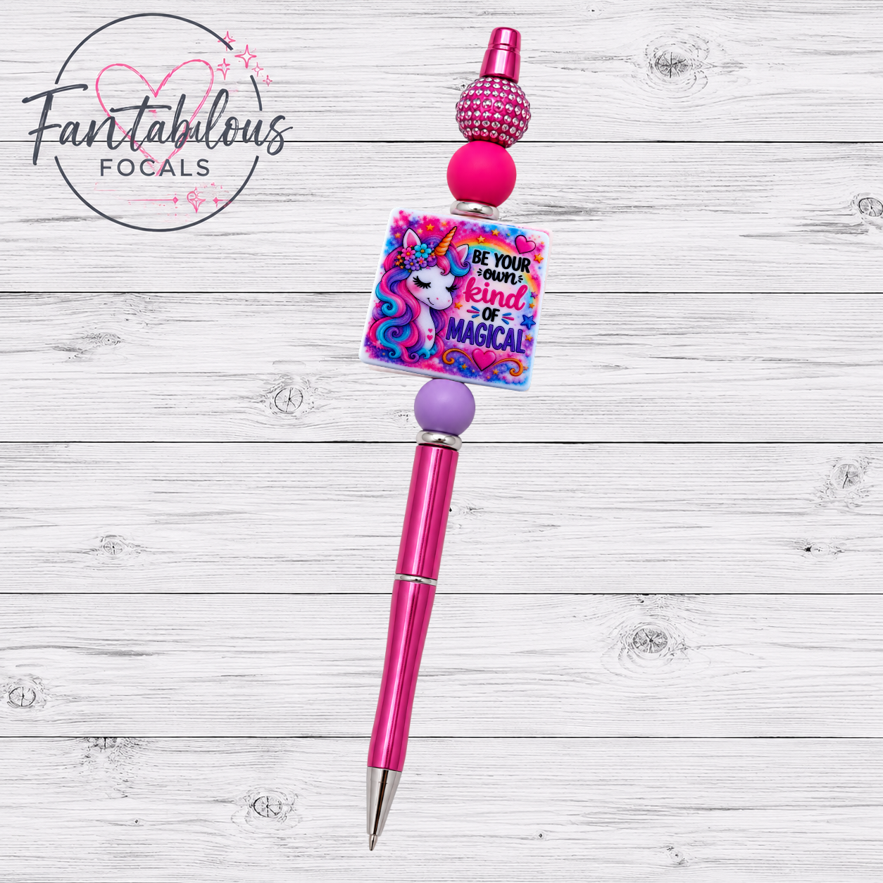 Be Your Own Kind of Magical Unicorn Silicone Focal Bead