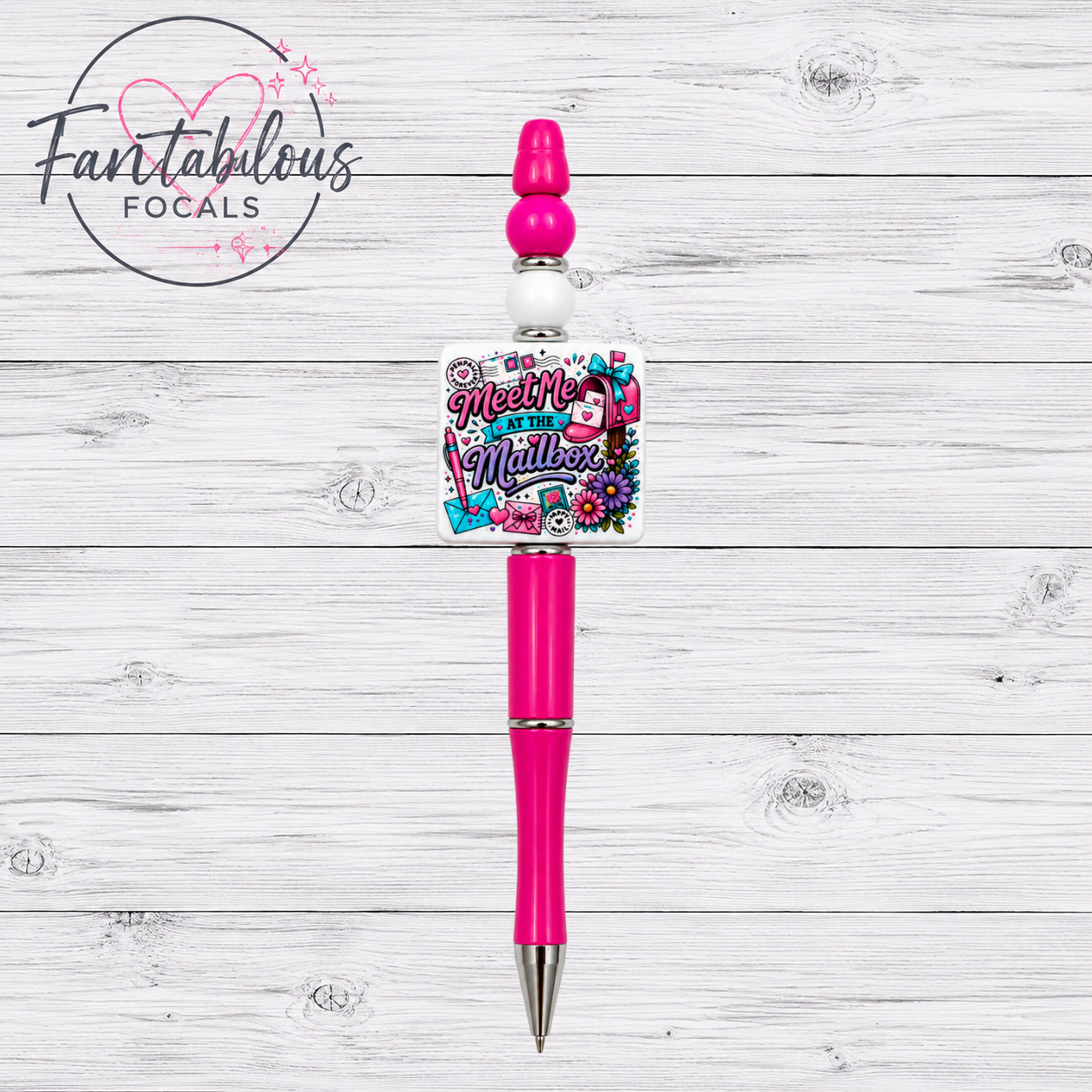Meet Me at the Mailbox Silicone Focal Bead