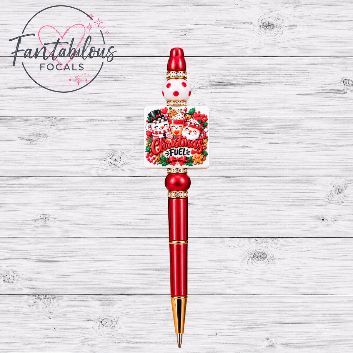 Christmas Fuel Silicone Focal Bead