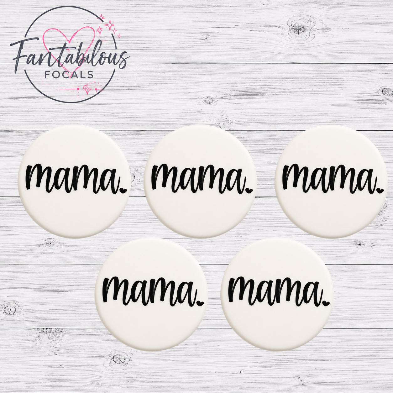 30MM Mama Silicone Focal Bead