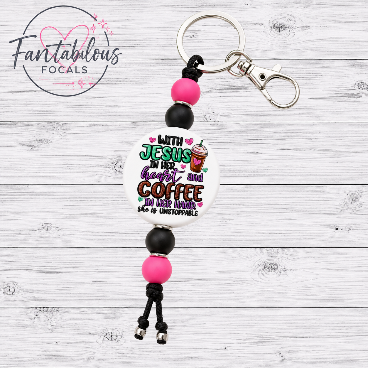 With Jesus in Her Heart Focal Bead