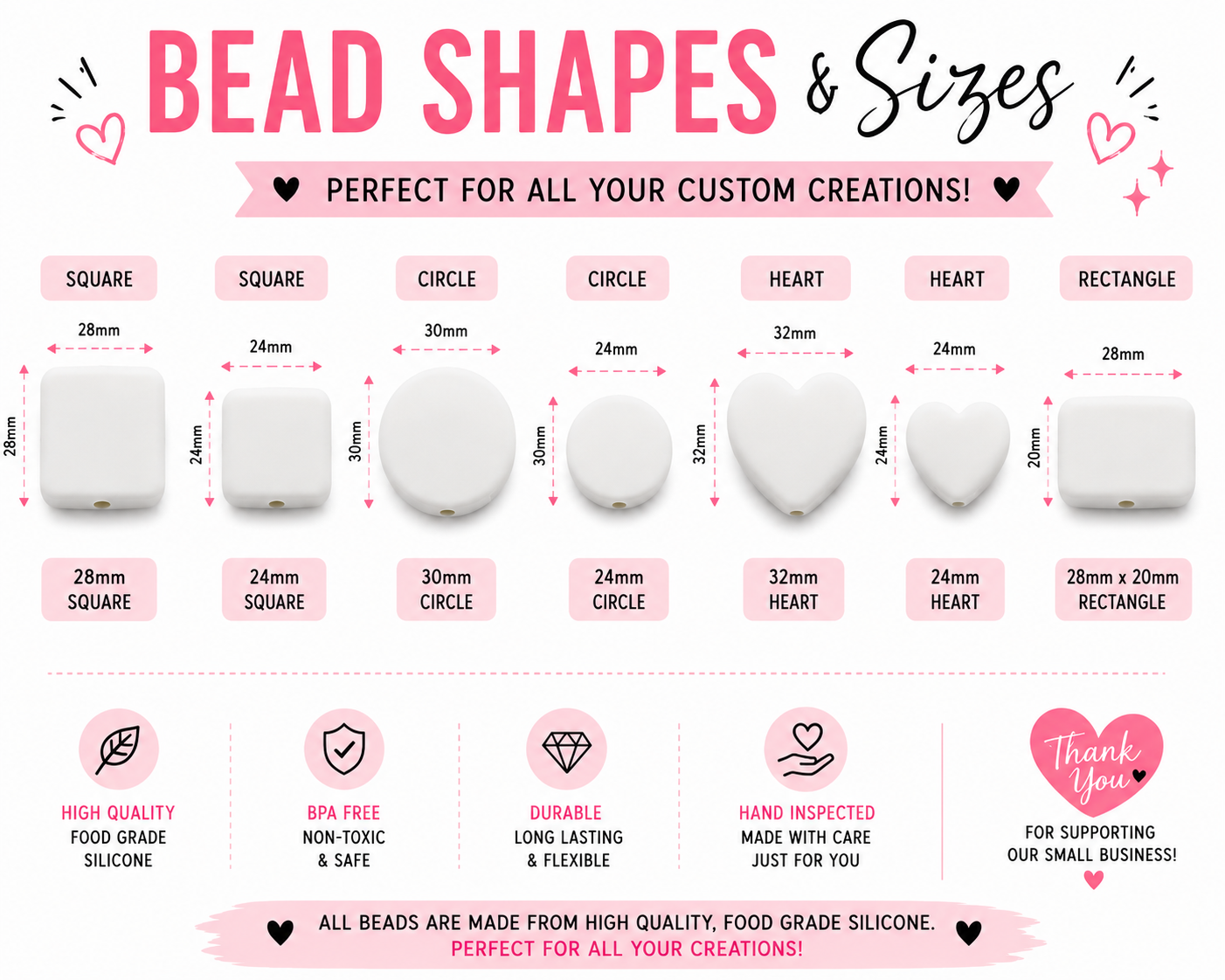 Custom Silicone Focal beads