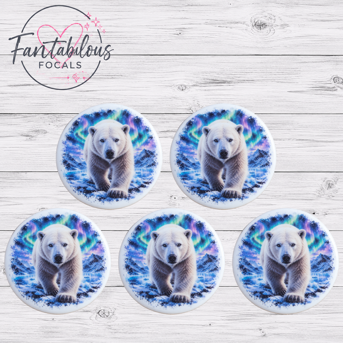 Polar Bear Silicone Focal Bead