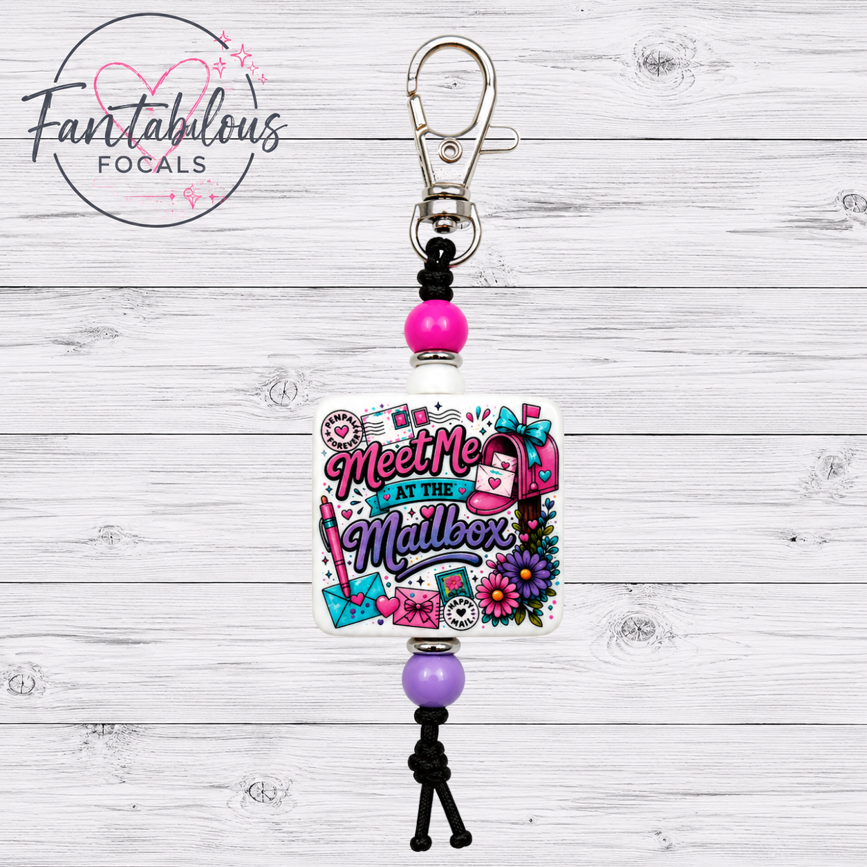 Meet Me at the Mailbox Silicone Focal Bead