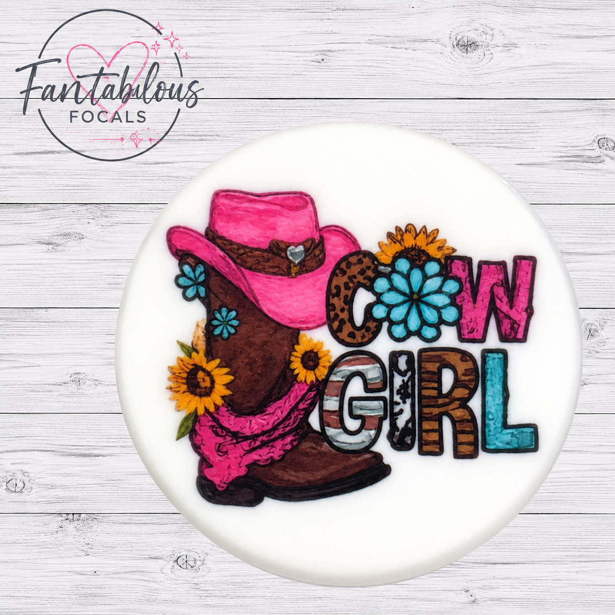 Cow Girl Boot Silicone Focal Bead