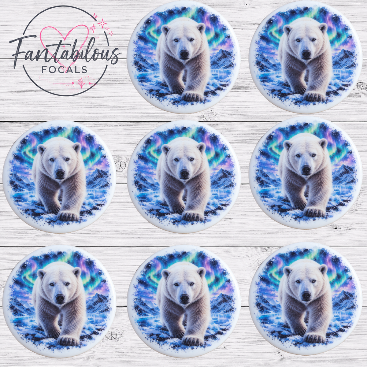 Polar Bear Silicone Focal Bead