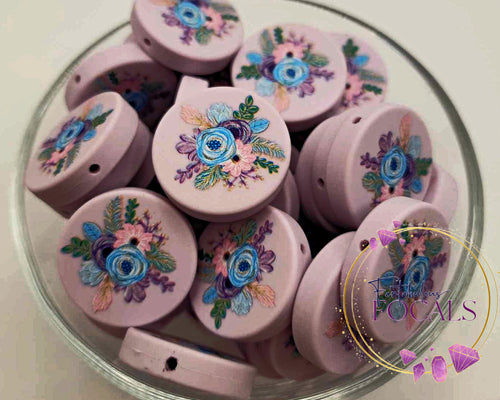 30mm “Flower Bouquet” Custom Exclusive Silicone Focal Bead