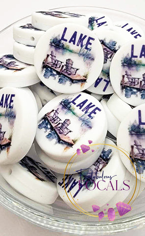 30mm “Lake Life” Custom Exclusive Silicone Focal Bead