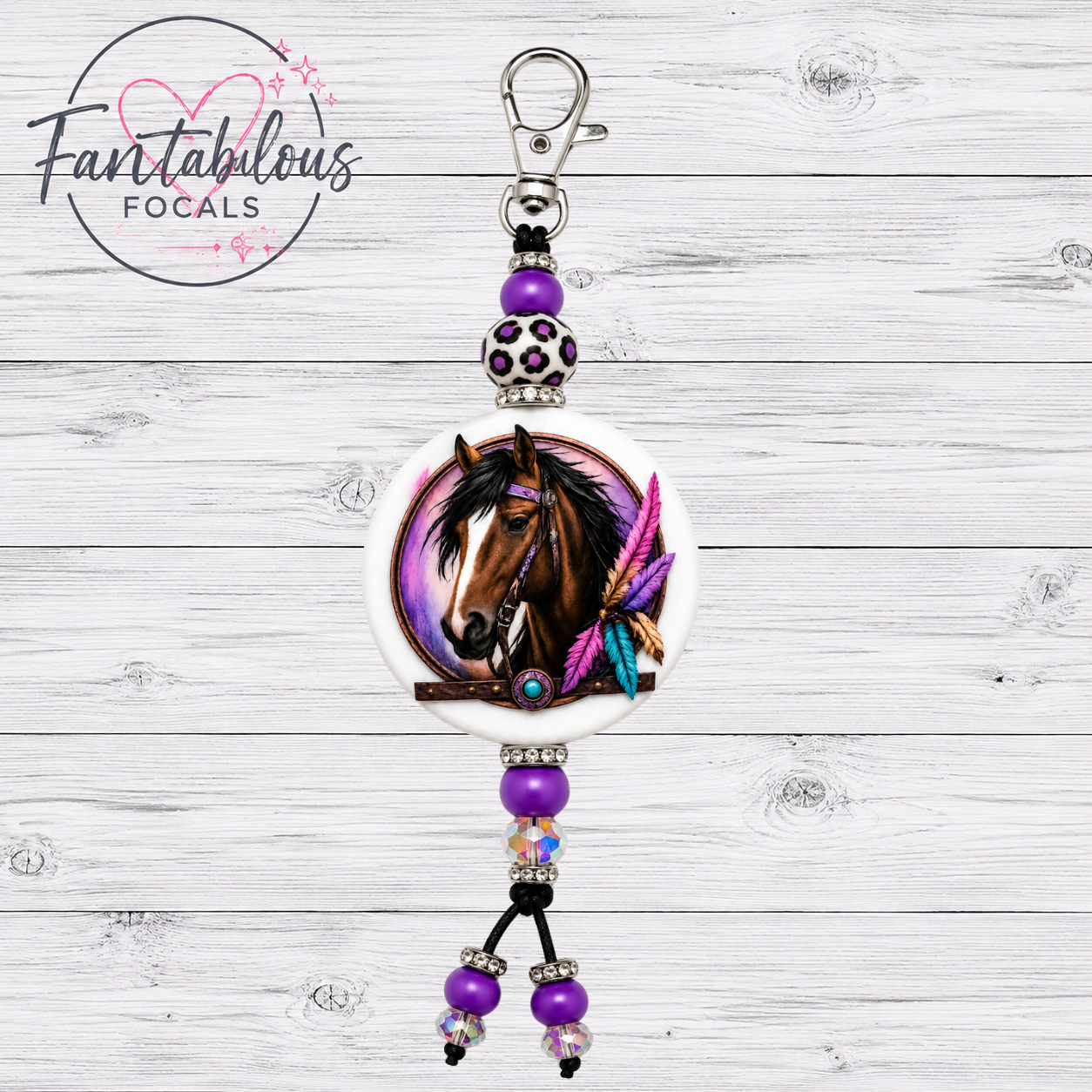 Horse Silicone Focal Bead