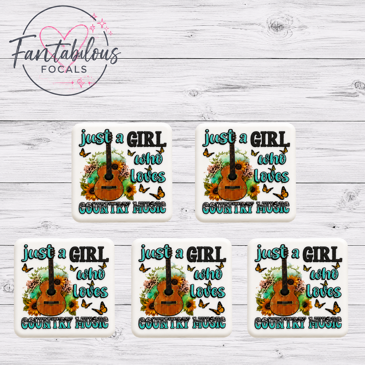 Just A Girl Who Loves Country Music Focal Bead
