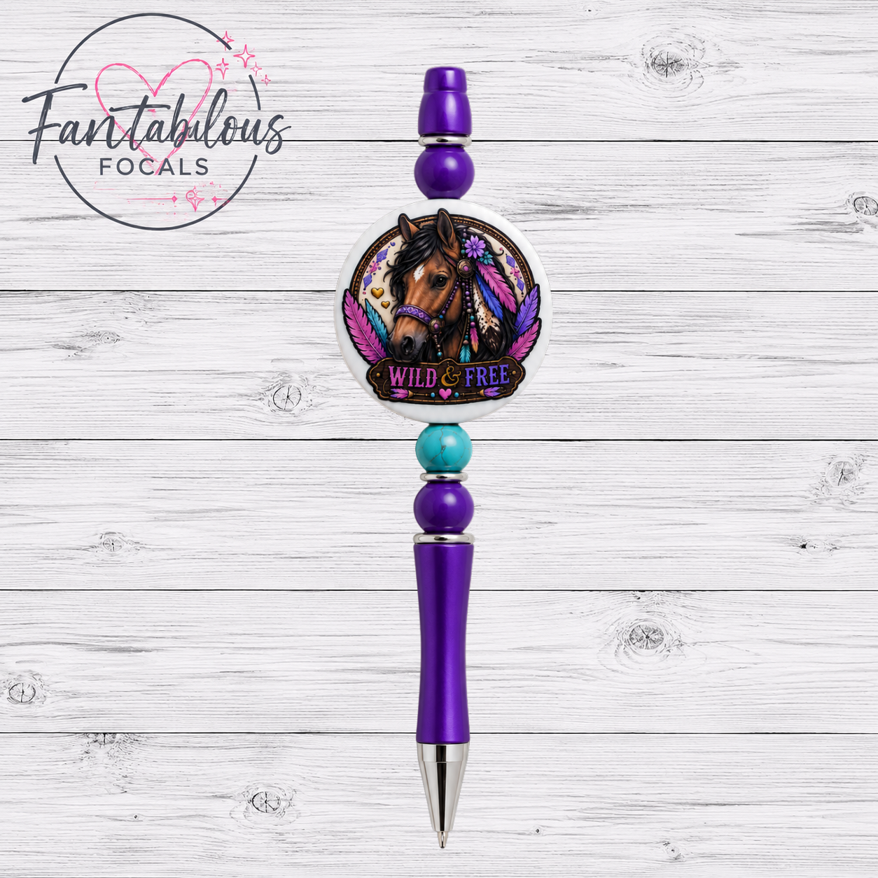 Wild and Free Horse Silicone Focal Bead