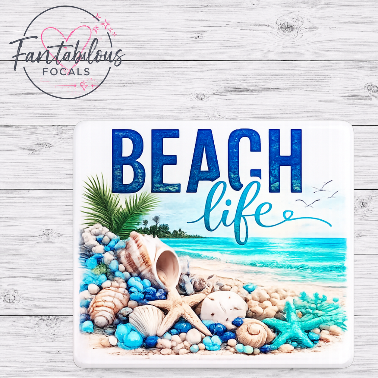 Beach Life Silicone Focal Bead