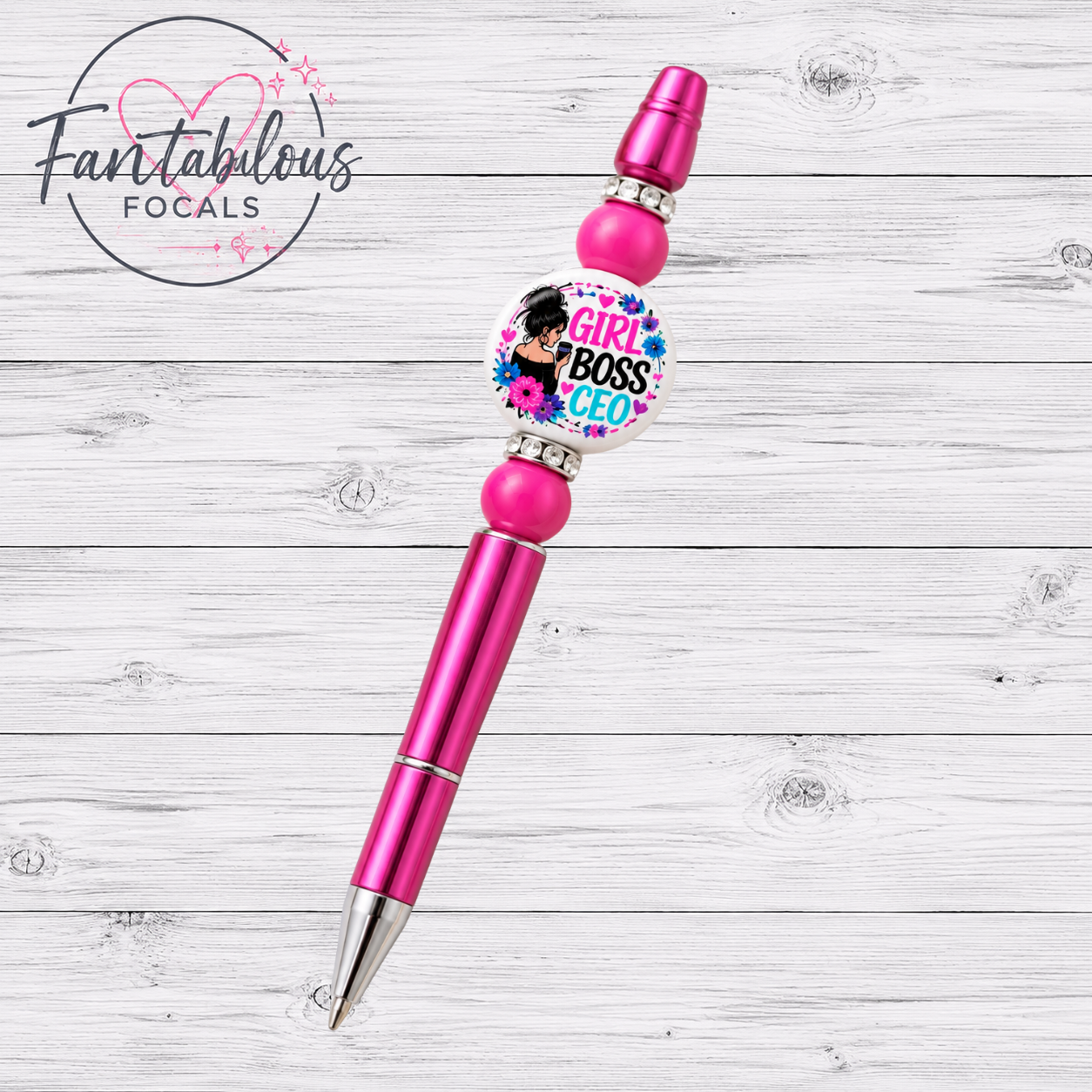 Girl Boss CEO Silicone Focal Bead