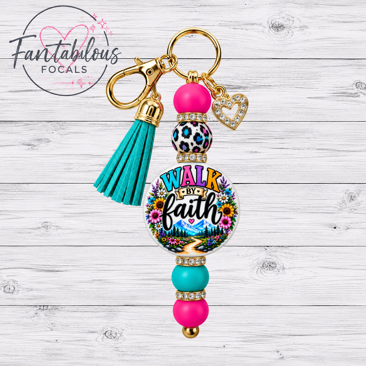 Walk by Faith Silicone Focal Bead