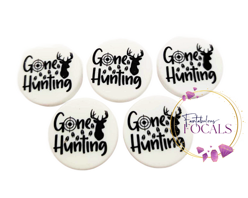 30mm “Gone Hunting” Custom Exclusive Silicone Focal Bead