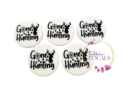 30mm “Gone Hunting” Custom Exclusive Silicone Focal Bead