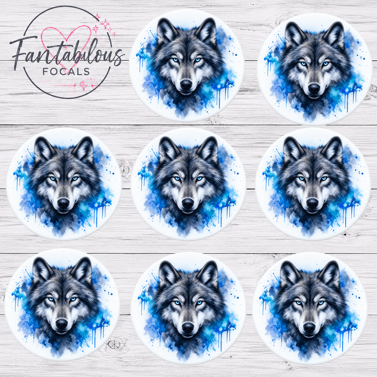 Arctic Wolf Winter Animal Silicone Focal Bead
