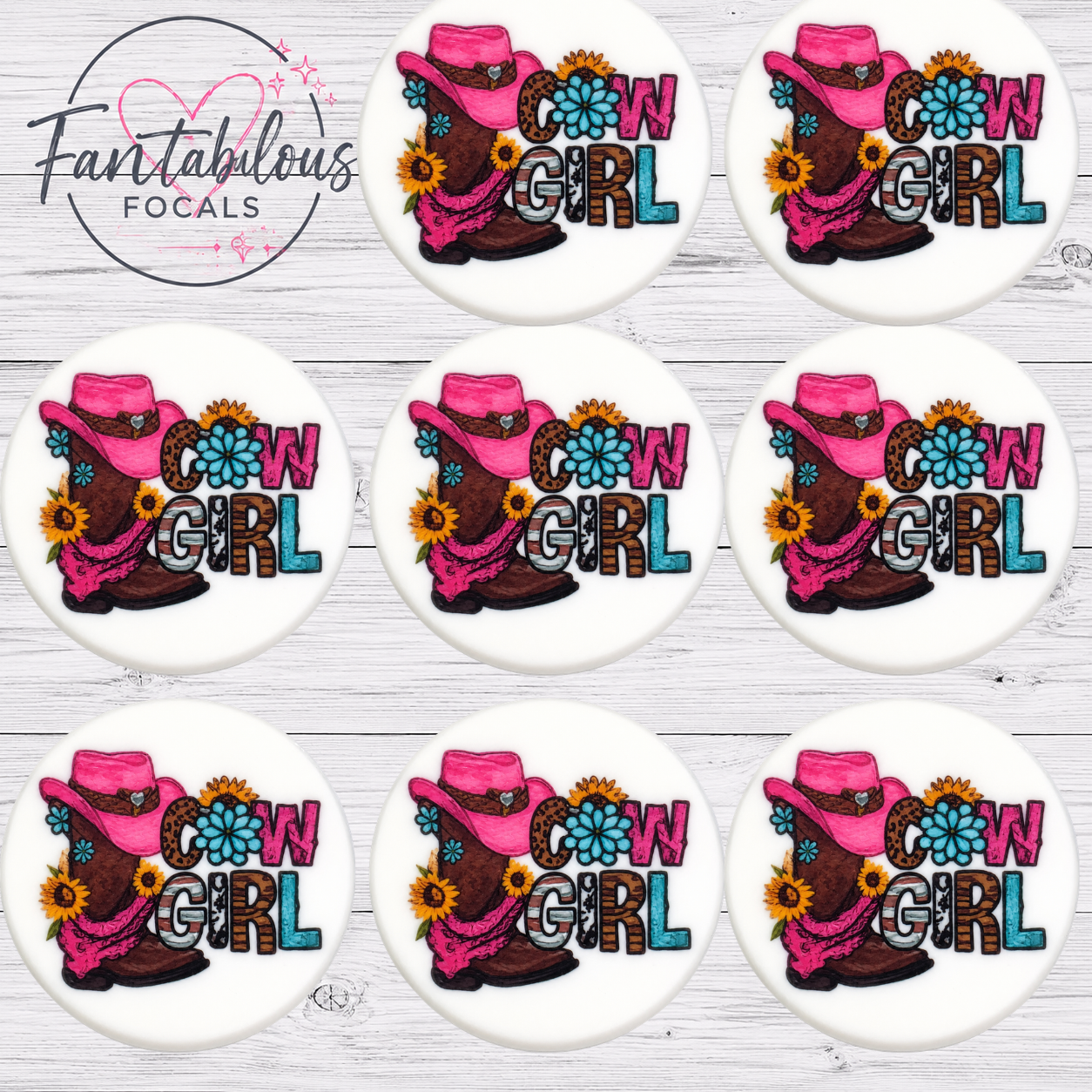 Cow Girl Boot Silicone Focal Bead