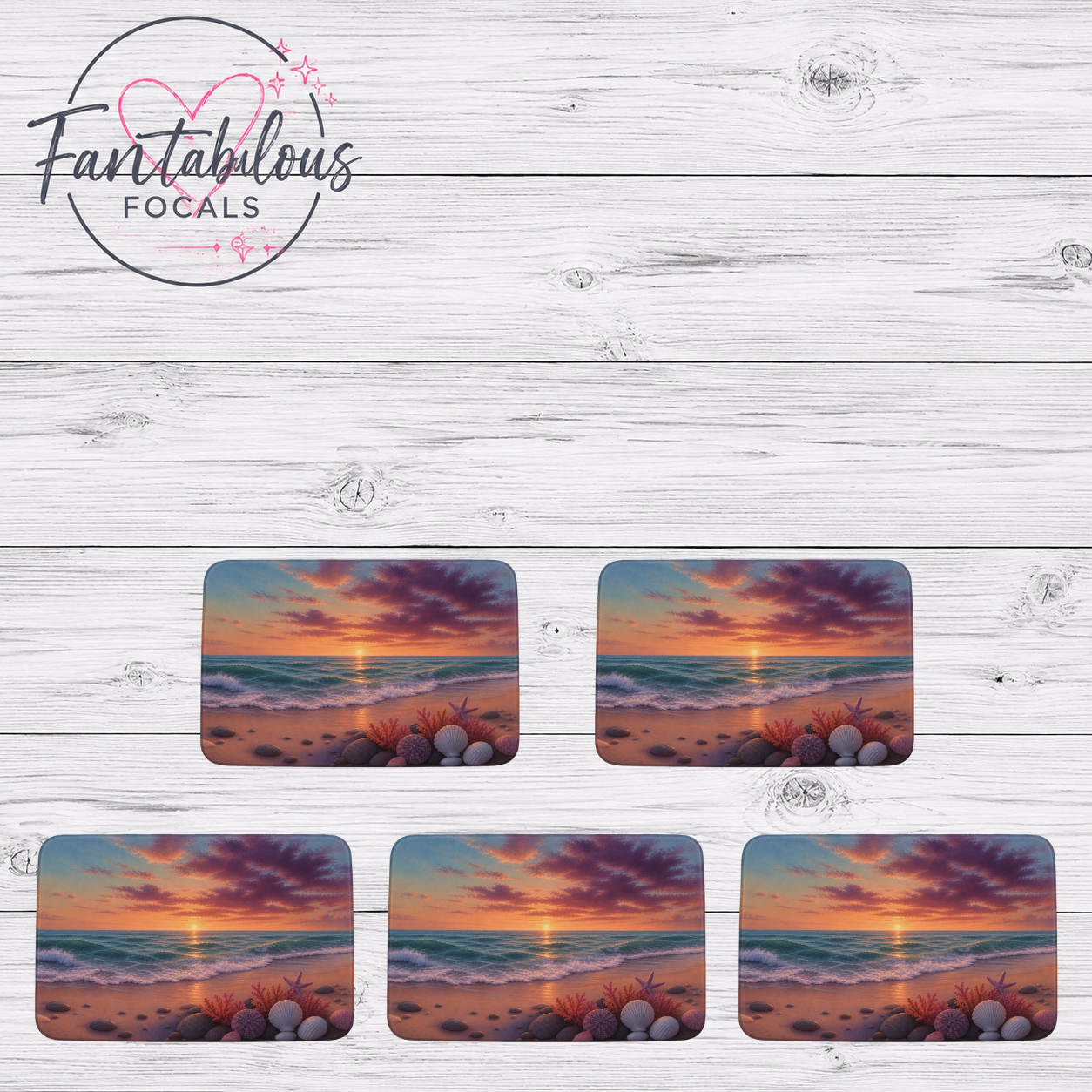 Beach Sunset Silicone Focal Bead