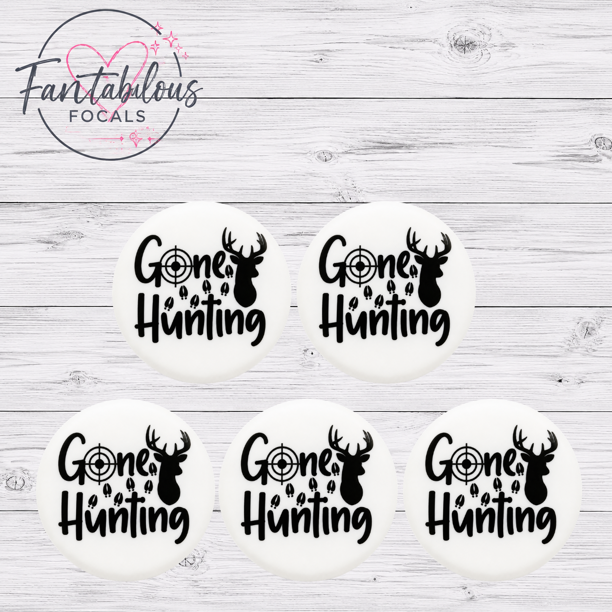 30mm Gone Hunting Custom Exclusive Silicone Focal Bead