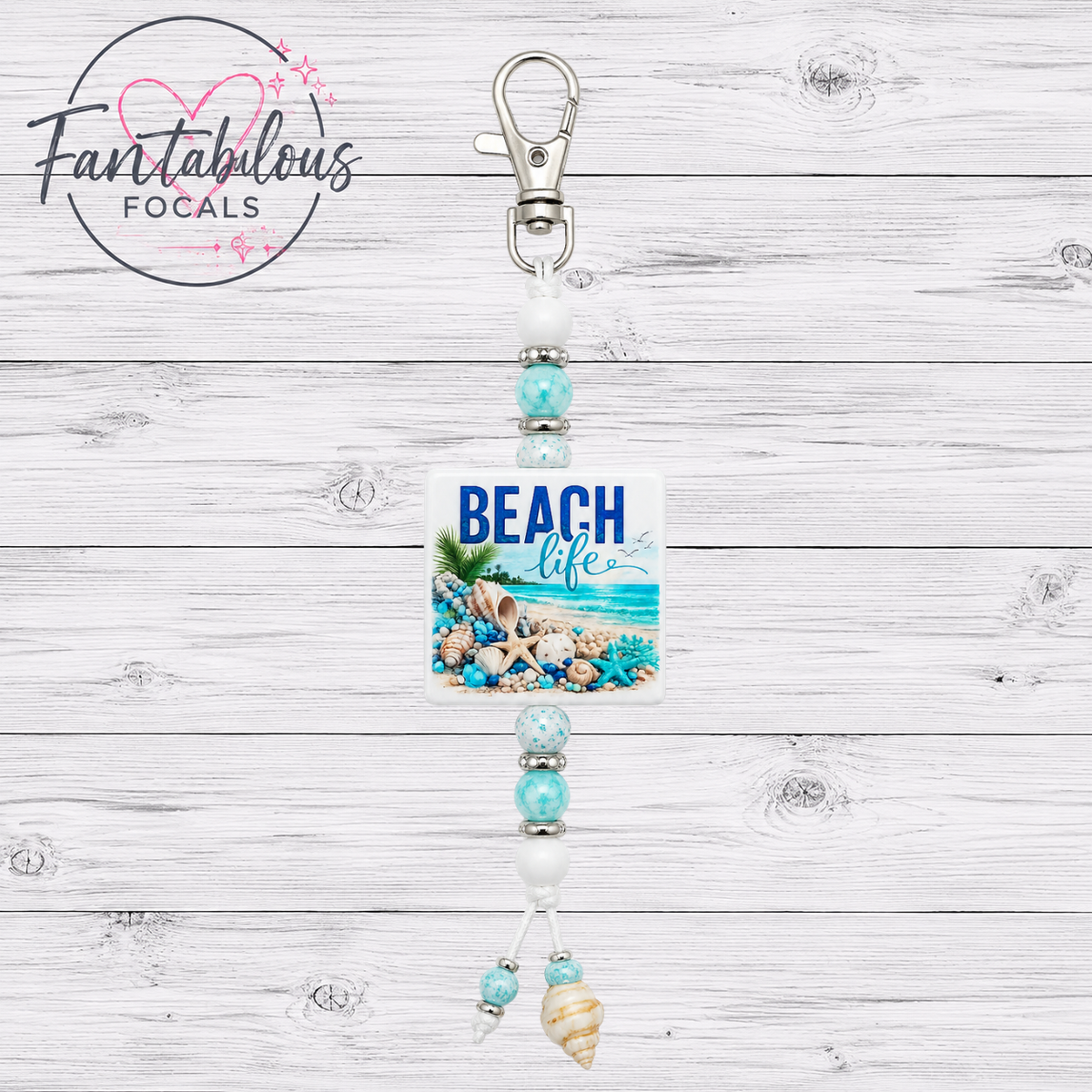 Beach Life Silicone Focal Bead