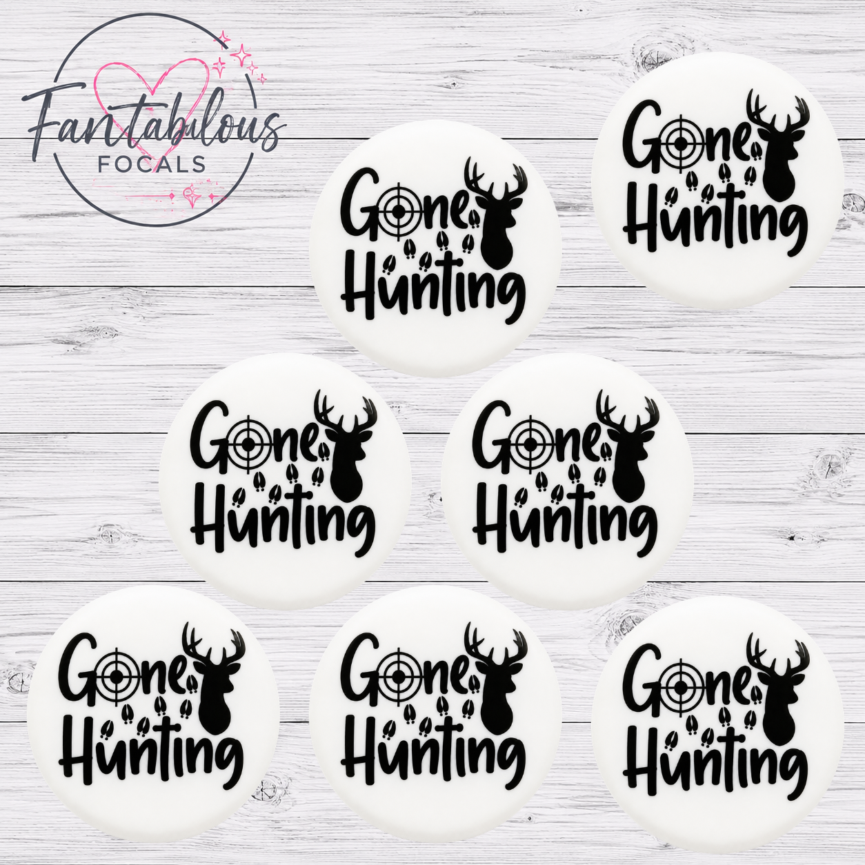 30mm Gone Hunting Custom Exclusive Silicone Focal Bead