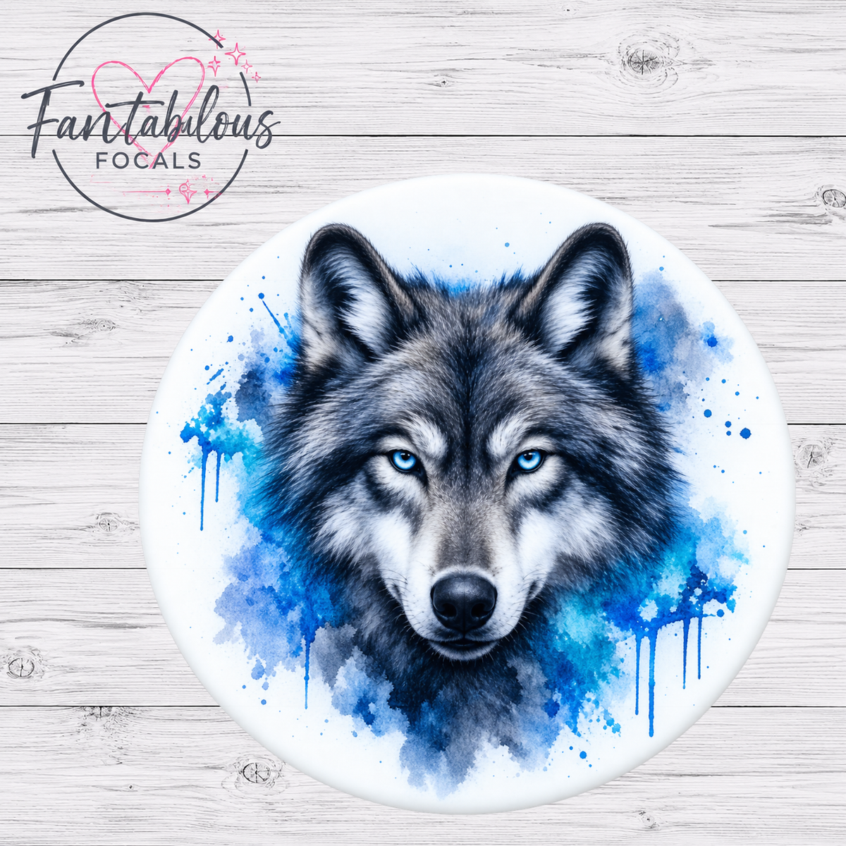 Arctic Wolf Winter Animal Silicone Focal Bead