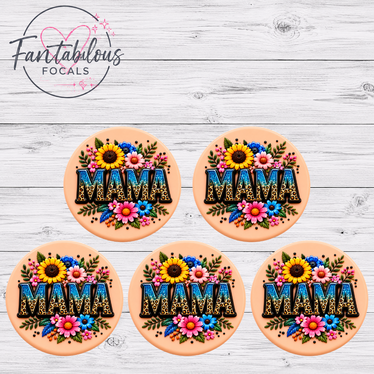 Mama Floral Focal Bead