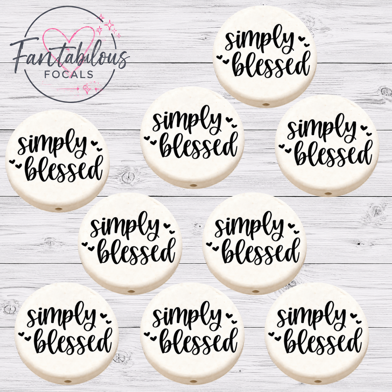 Simply Blessed Focal Bead