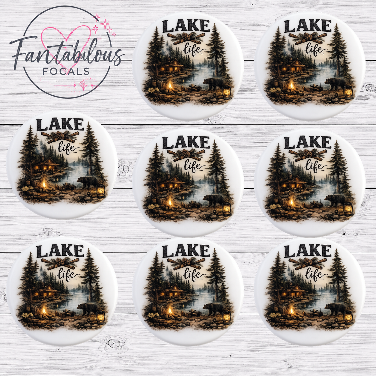 Lake Life Silicone Focal Bead