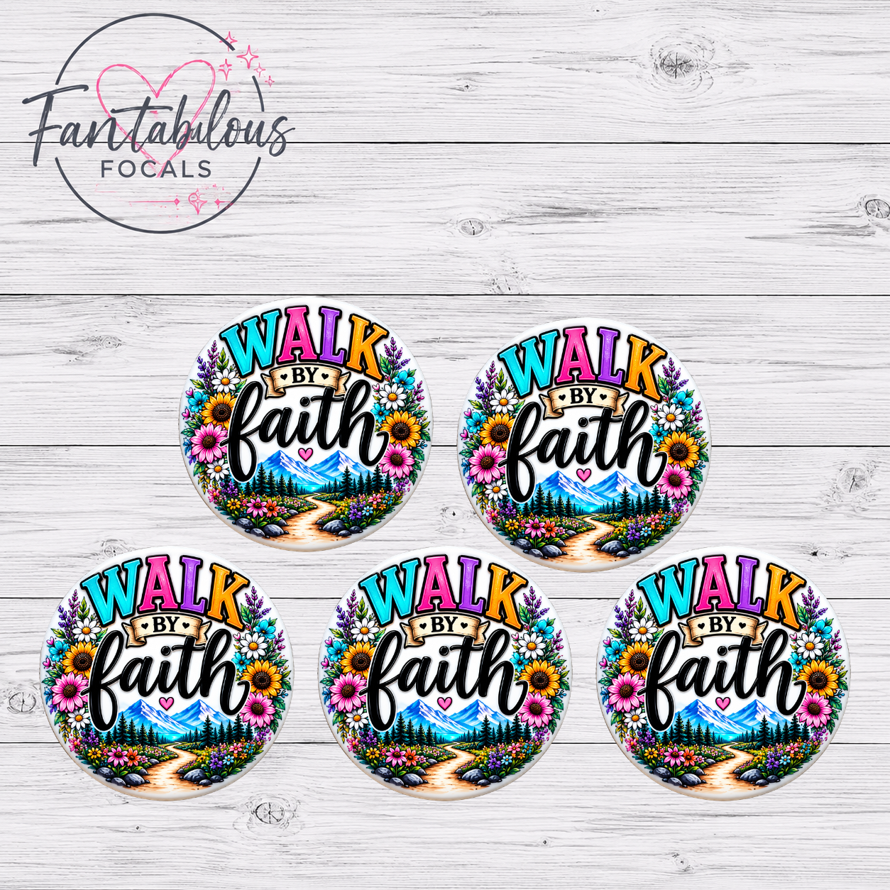 Walk by Faith Silicone Focal Bead