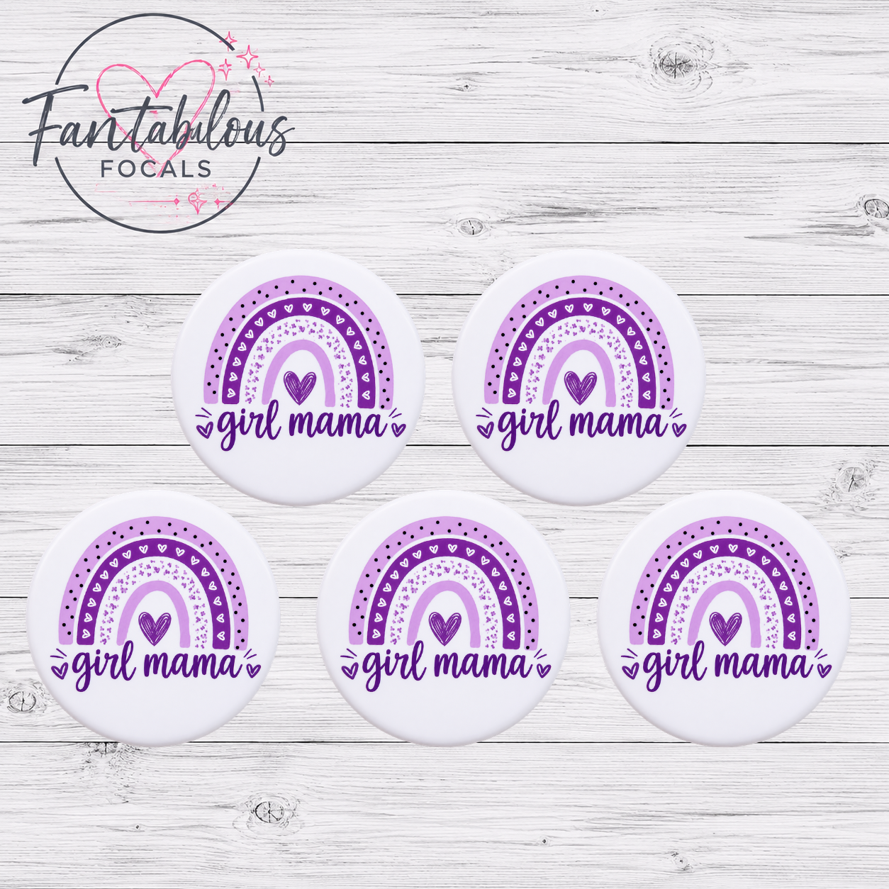 Grape Rainbow Girl Mama Focal Bead