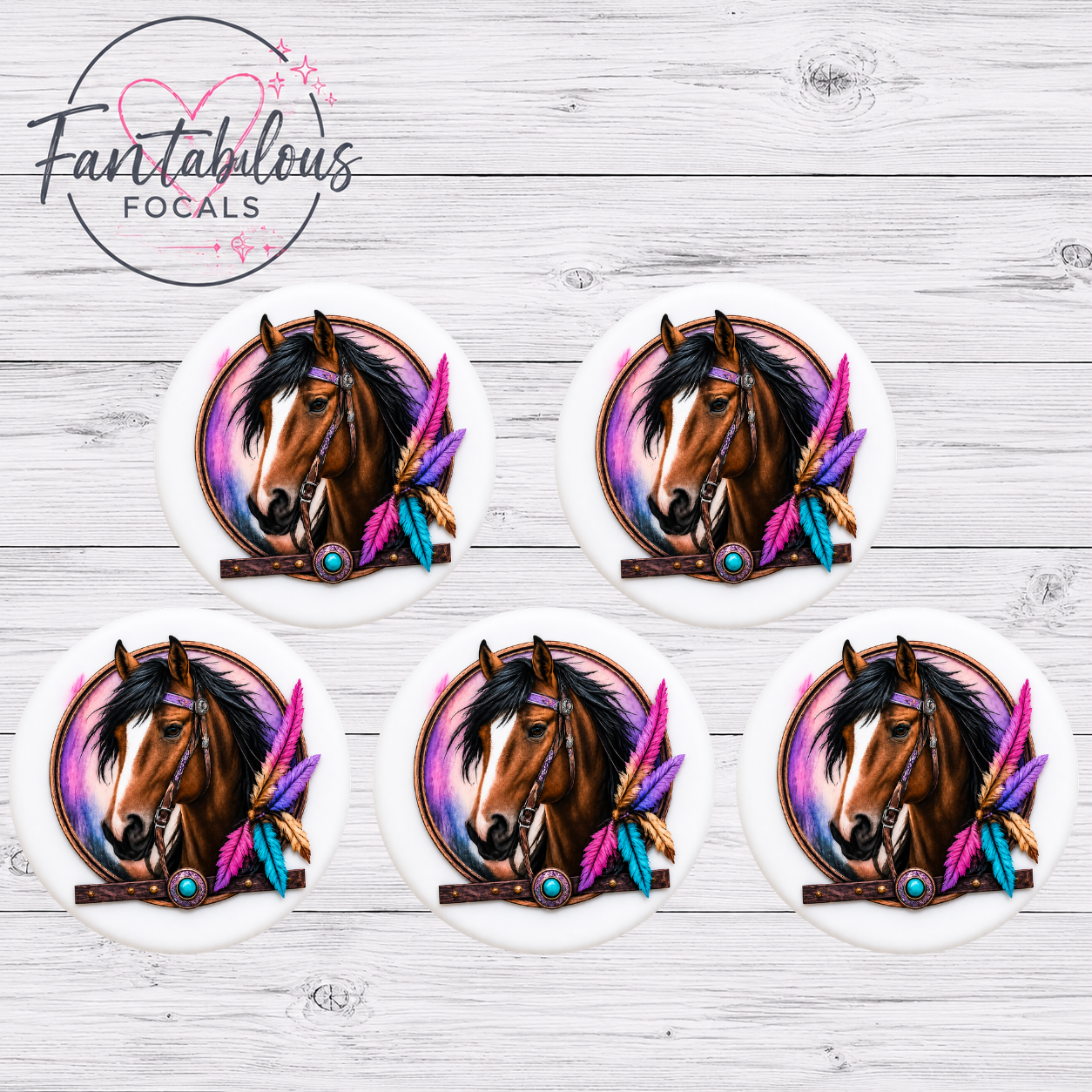 Horse Silicone Focal Bead