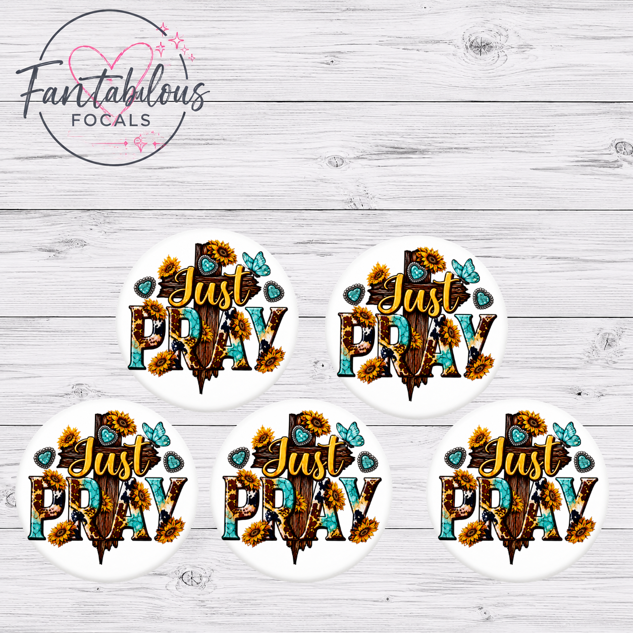 Just Pray Focal Bead