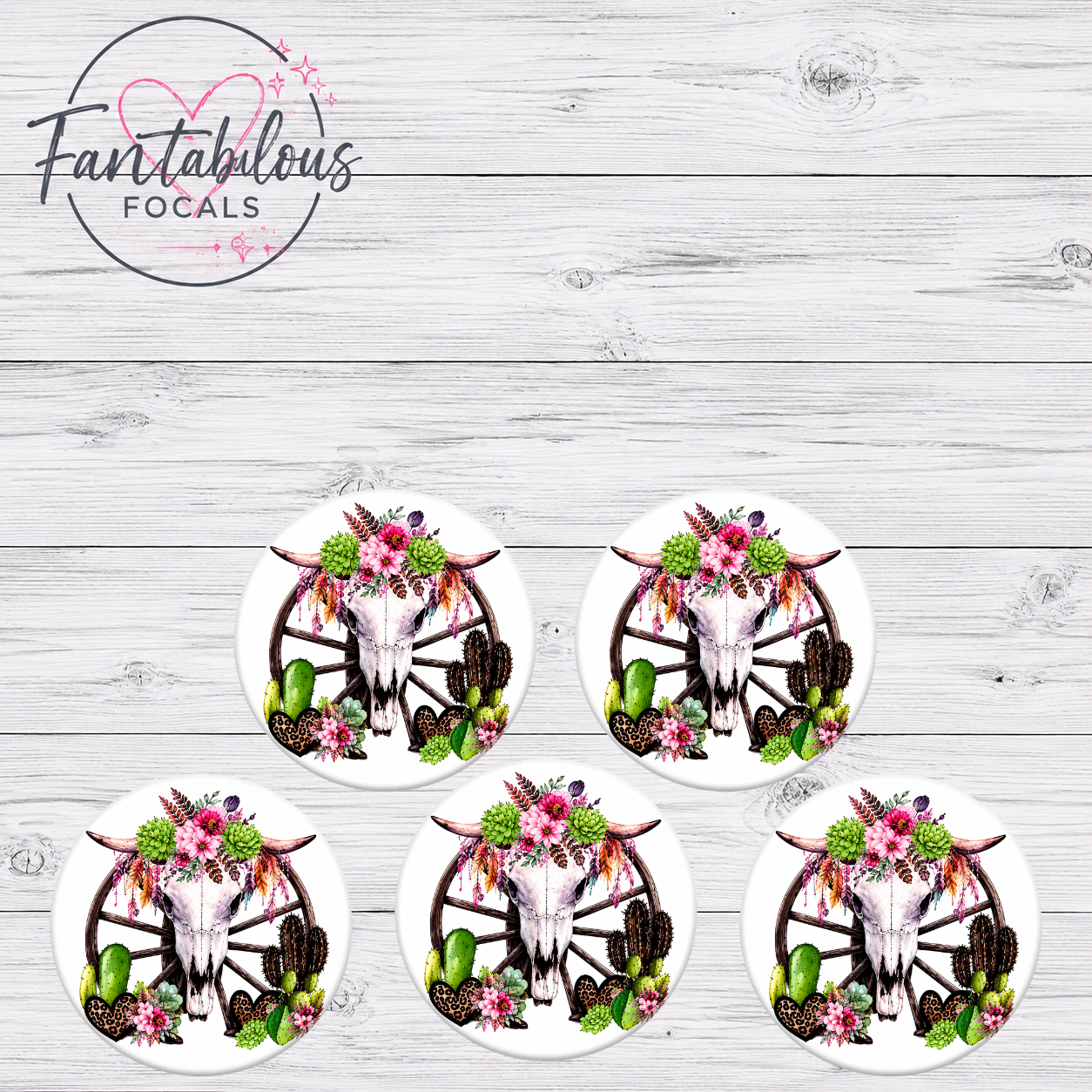 Western Cow Skull Focal Bead