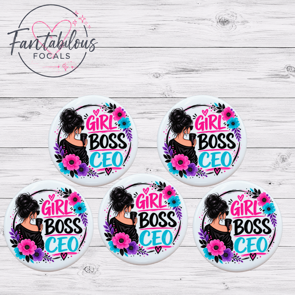 Girl Boss CEO Silicone Focal Bead