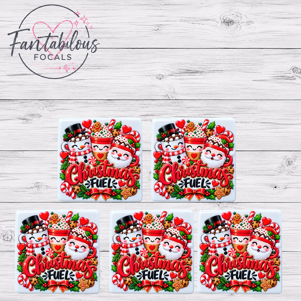Christmas Fuel Silicone Focal Bead
