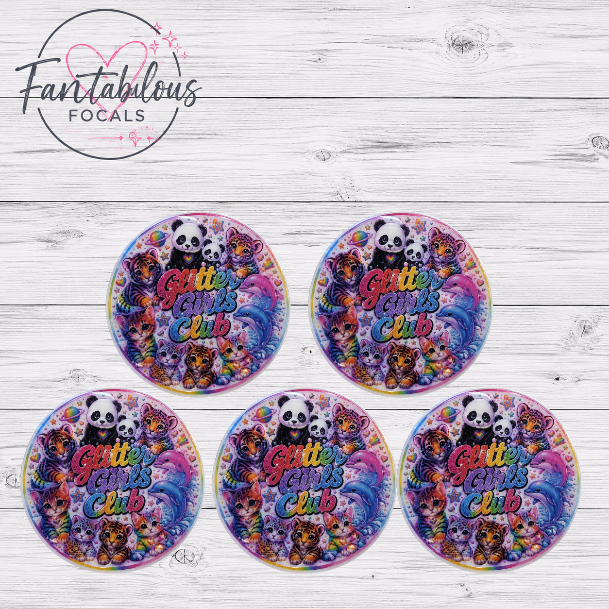 Glitter Girls Club Silicone Focal Bead