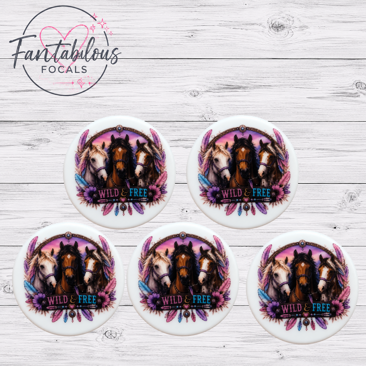 Wild & Free Horse Silicone Focal Bead