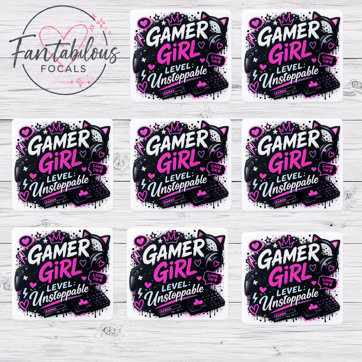 Gamer Girl Level Unstoppable Silicone Focal Bead
