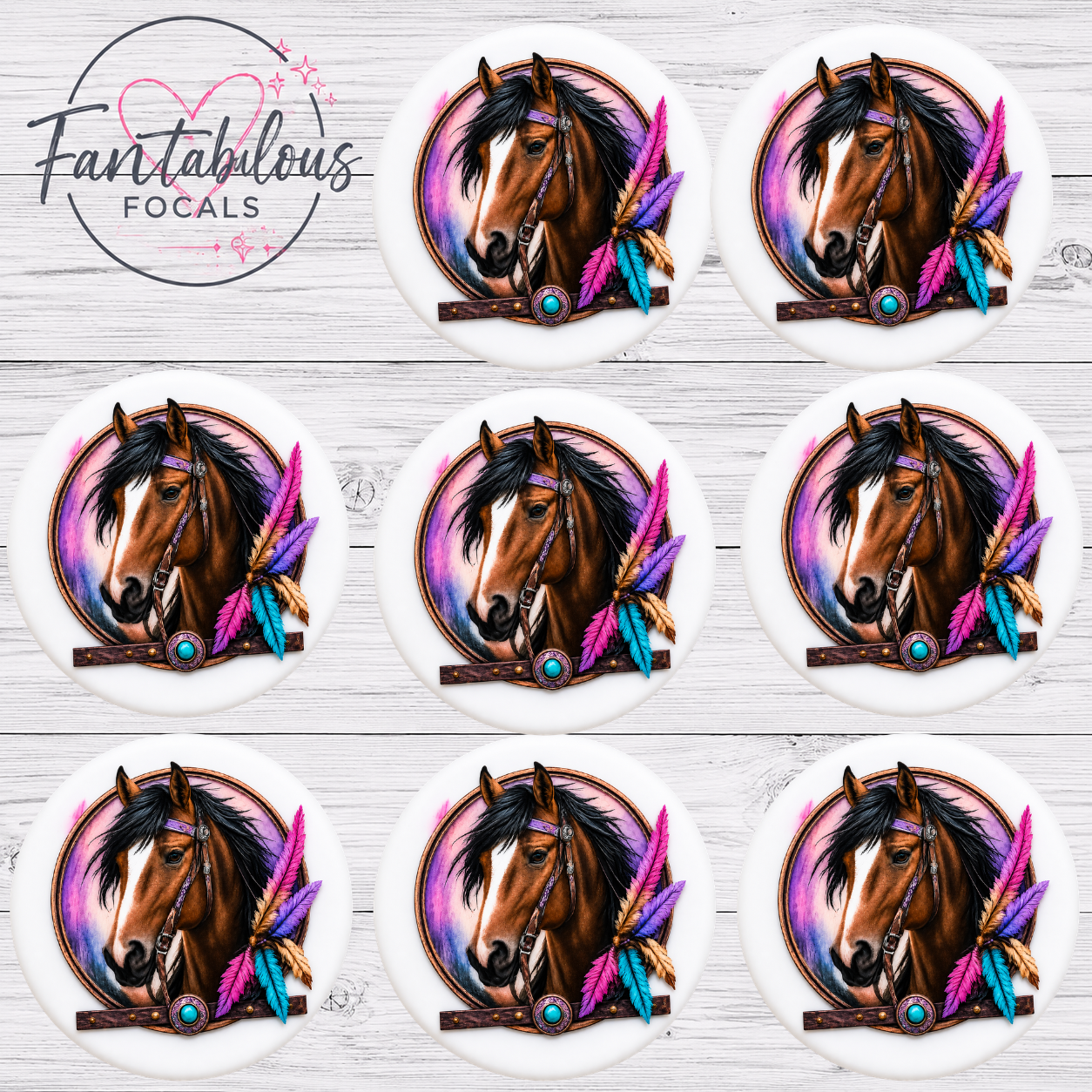 Horse Silicone Focal Bead