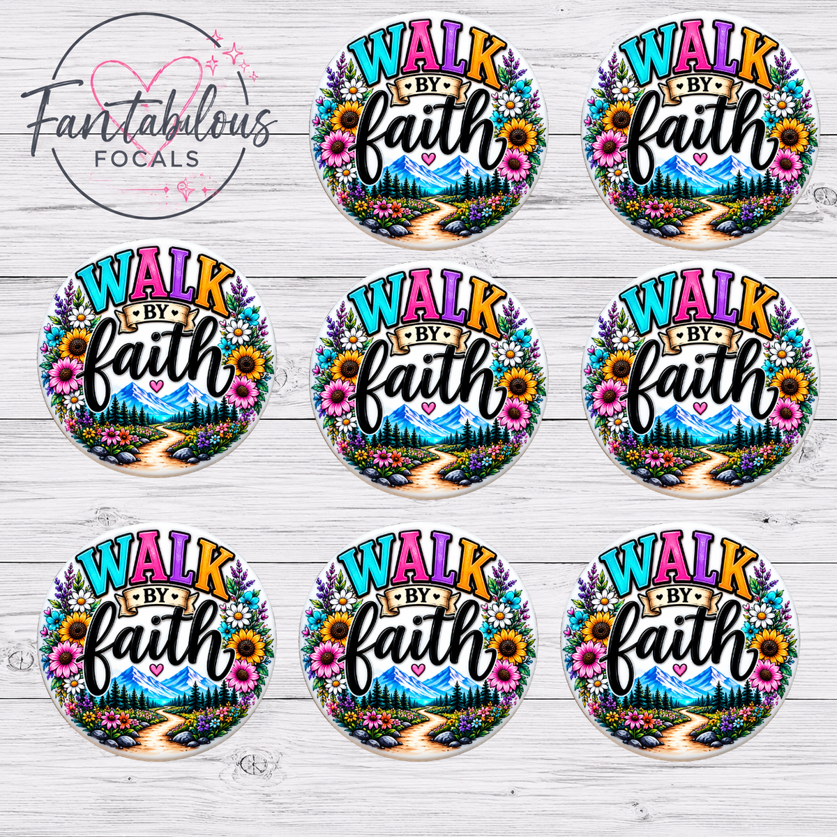 Walk by Faith Silicone Focal Bead