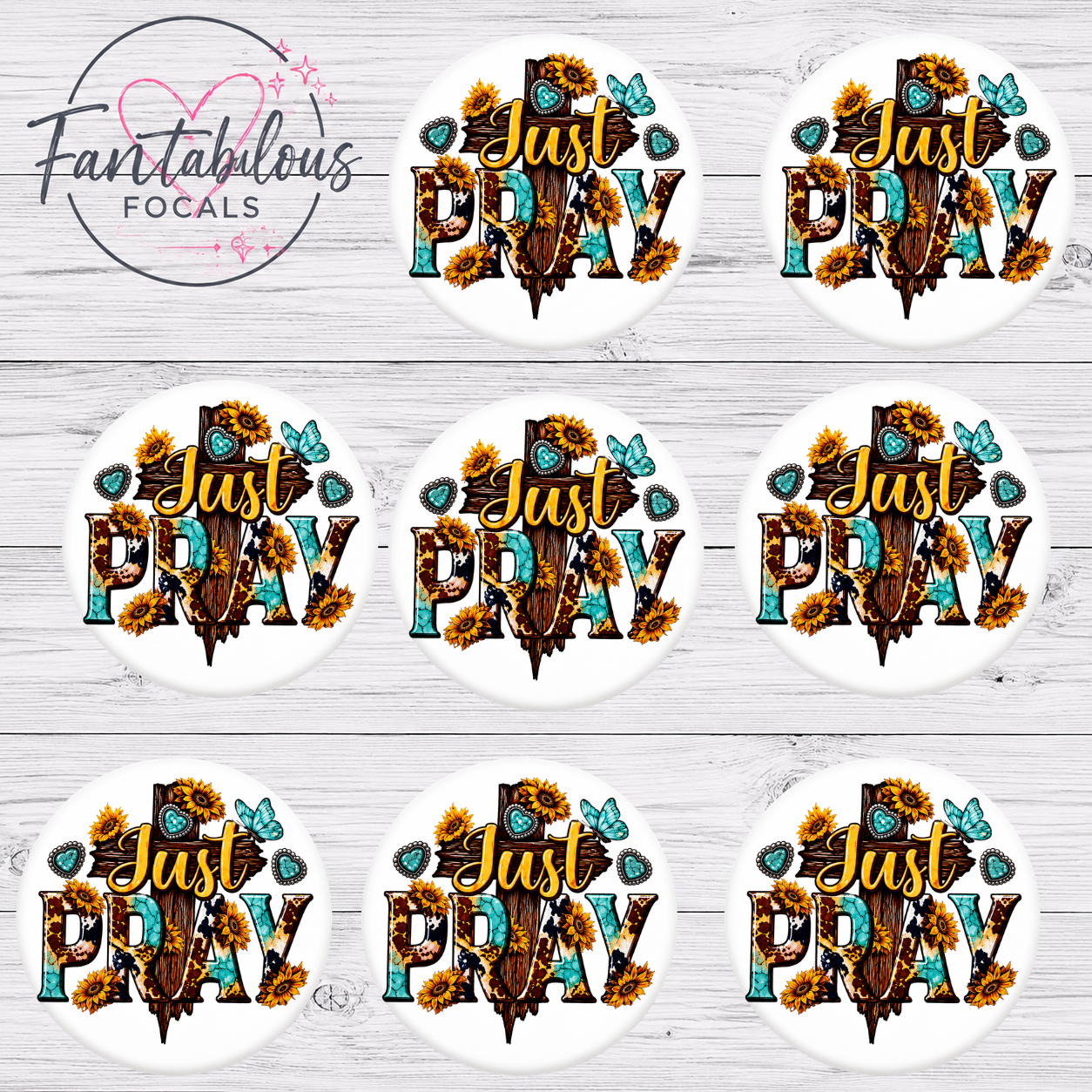 Just Pray Focal Bead