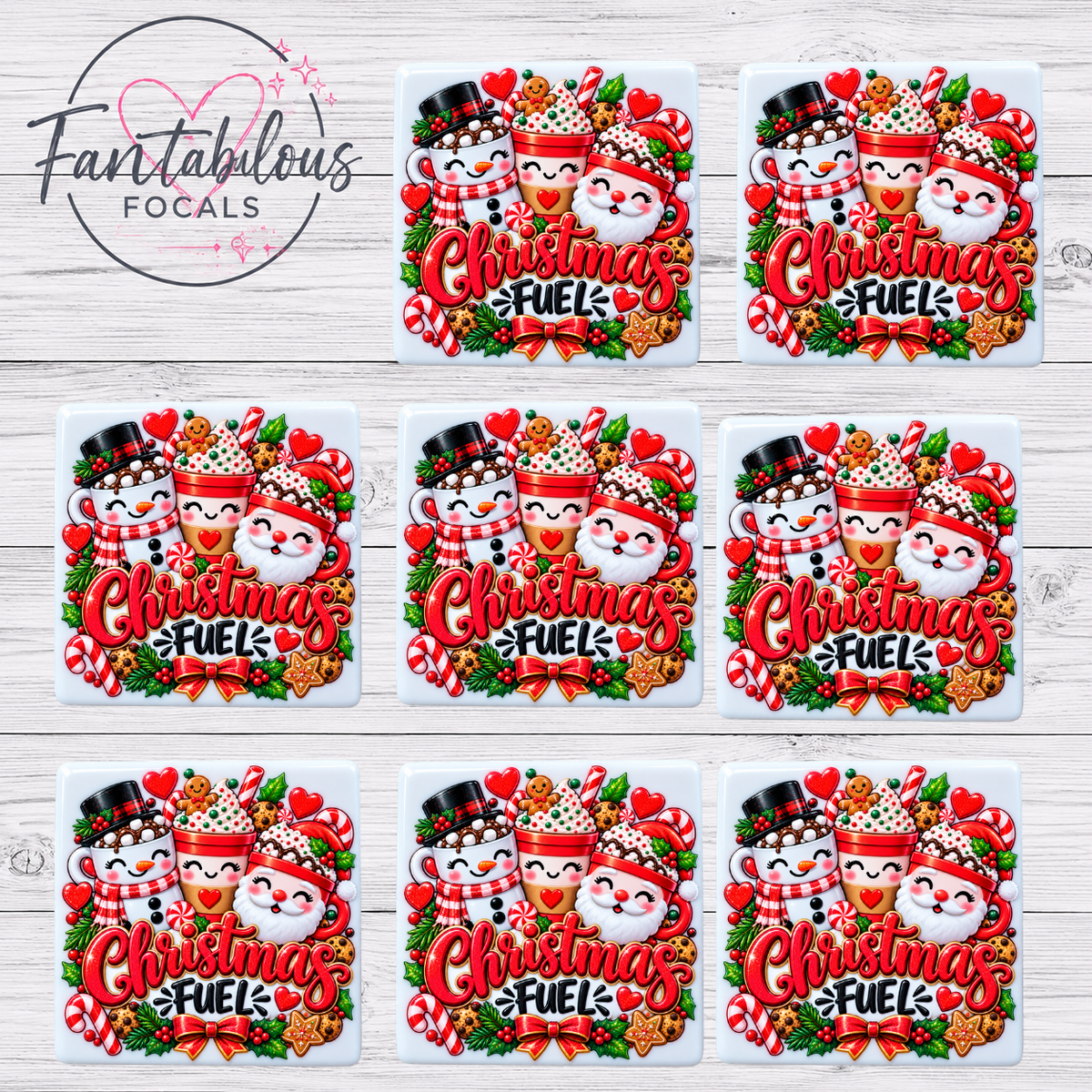 Christmas Fuel Silicone Focal Bead