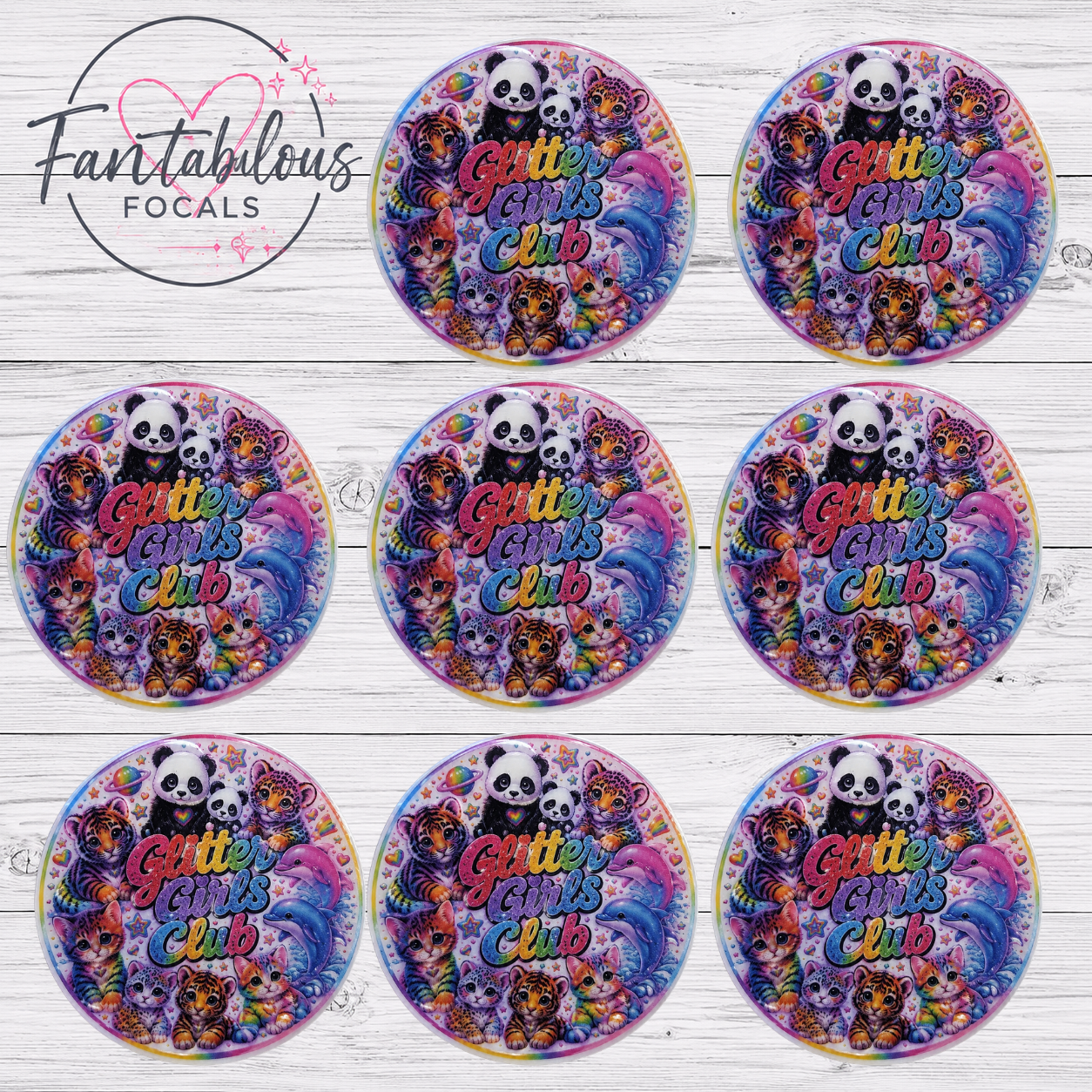 Glitter Girls Club Silicone Focal Bead