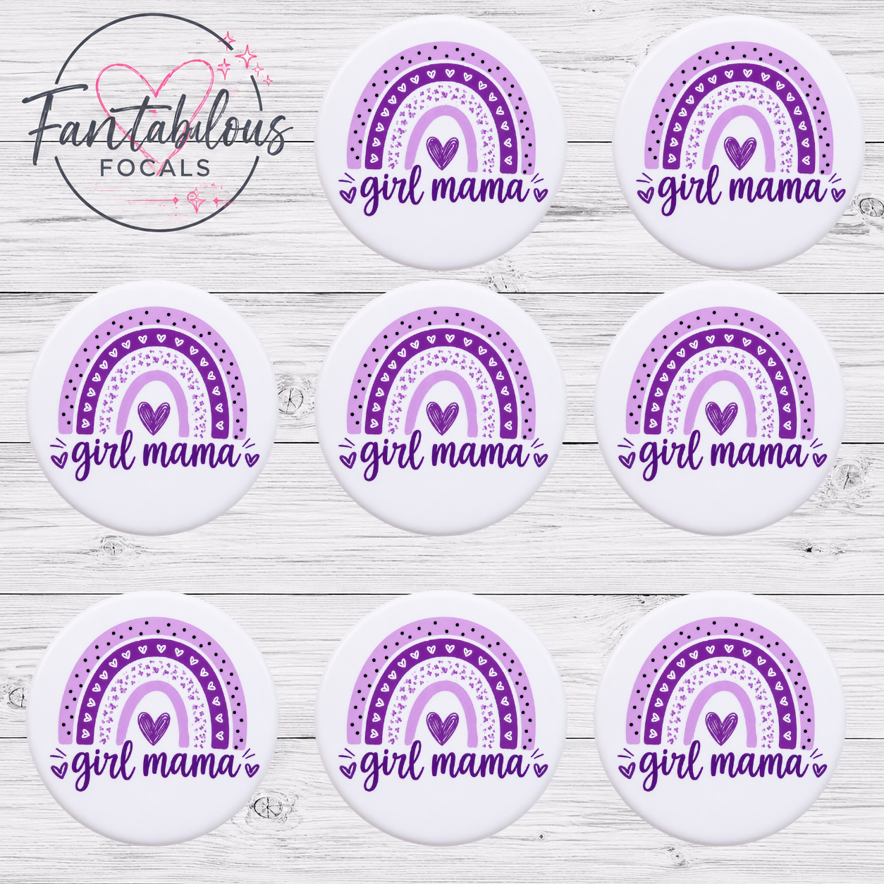 Grape Rainbow Girl Mama Focal Bead