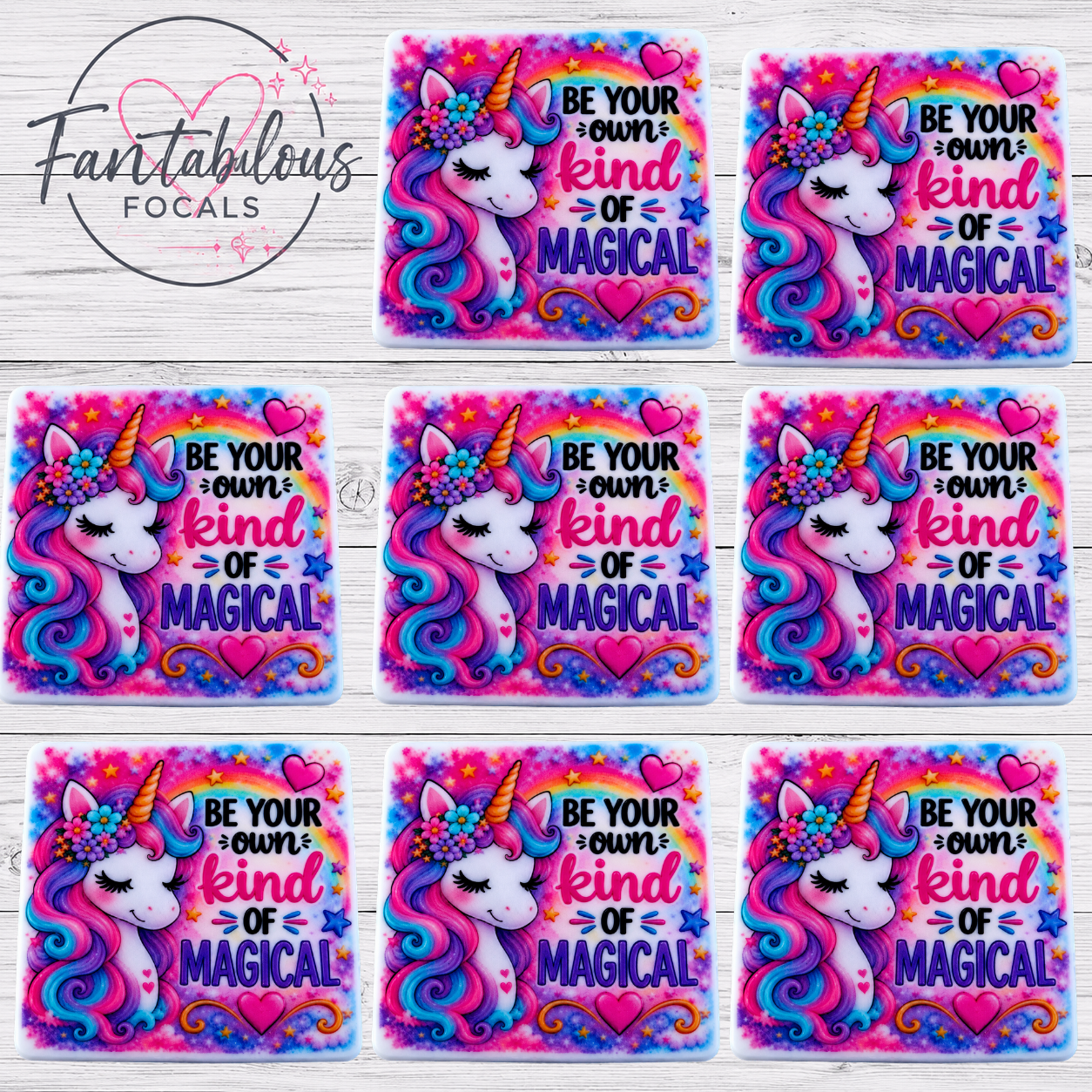 Be Your Own Kind of Magical Unicorn Silicone Focal Bead