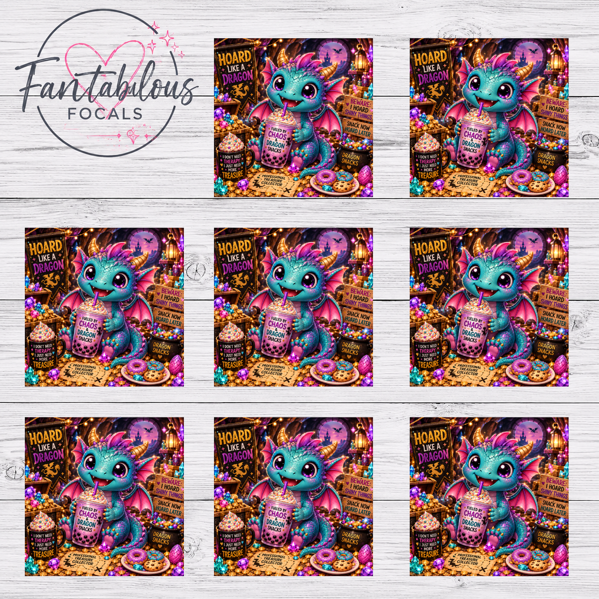 Hoard Like a Dragon Silicone Focal Bead
